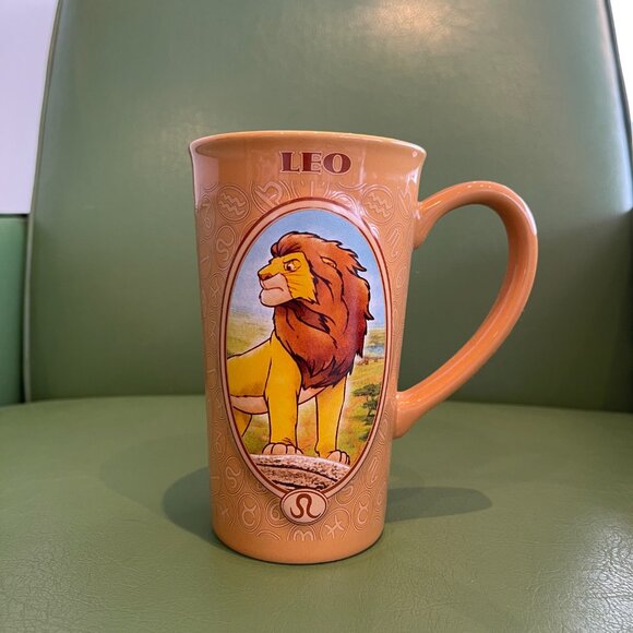Disney Store The Lion King Simba Leo Astrology Zodiac Sign Ceramic Mug - Picture 1 of 5